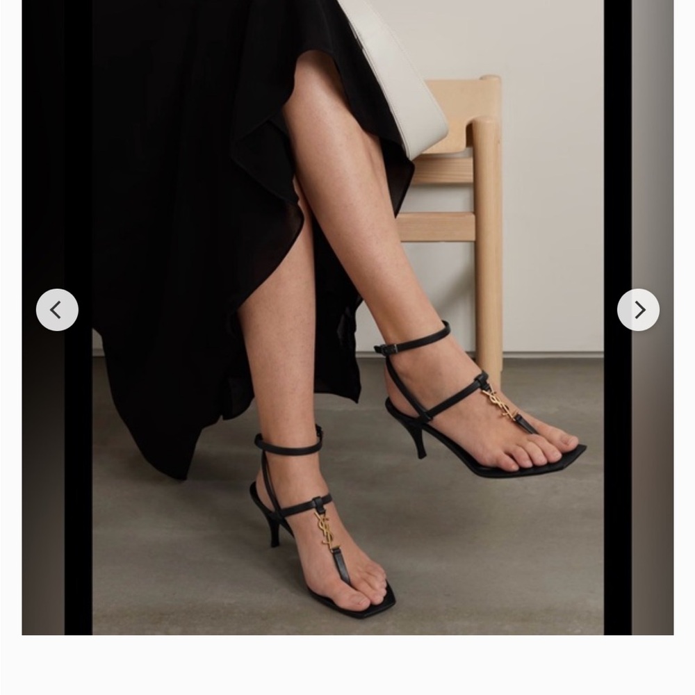 Saint Laurent YSL Vitti Monogram Sandal 40.5 - Picture 5 of 6